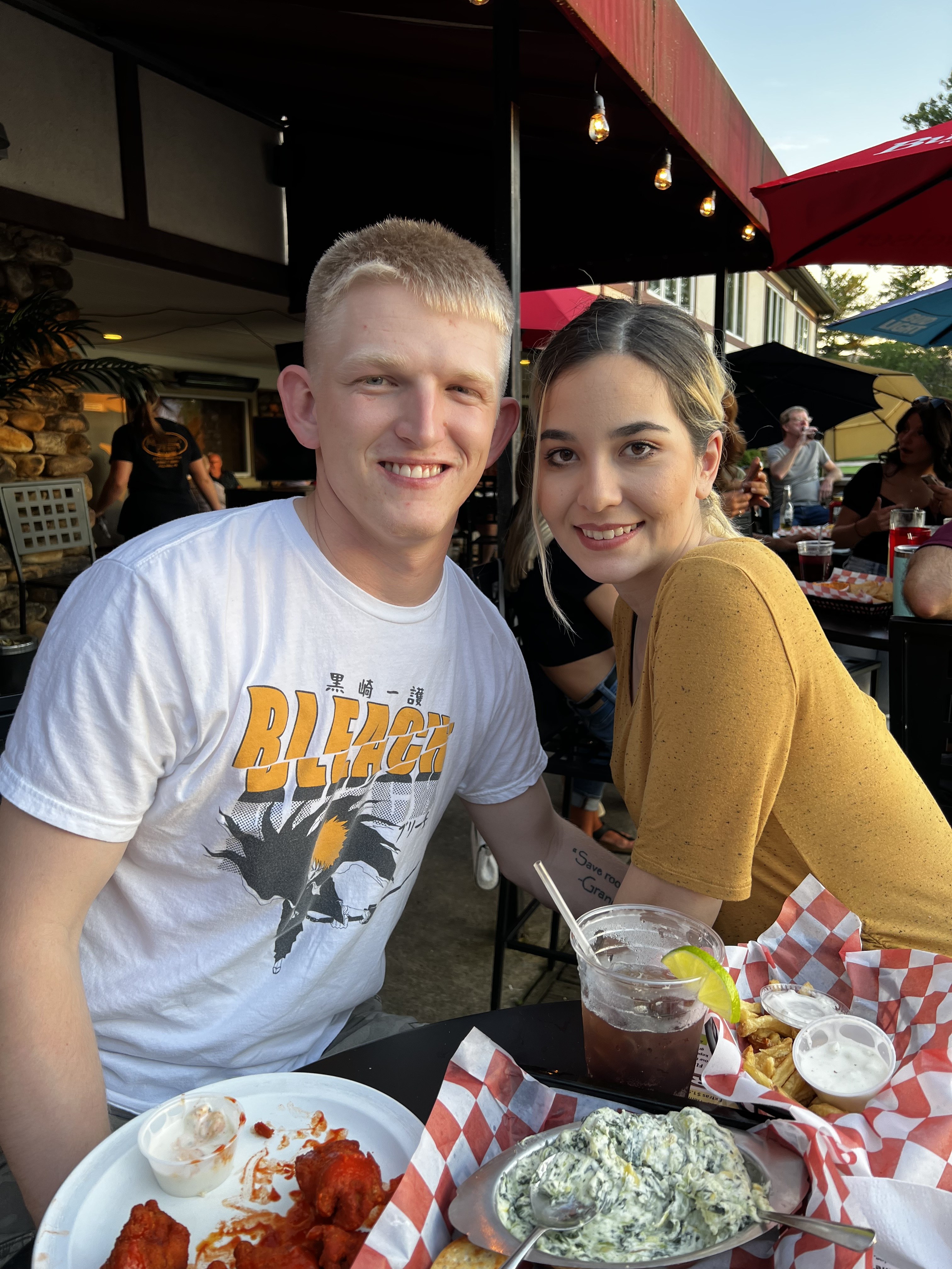 Couple enjoying dinner