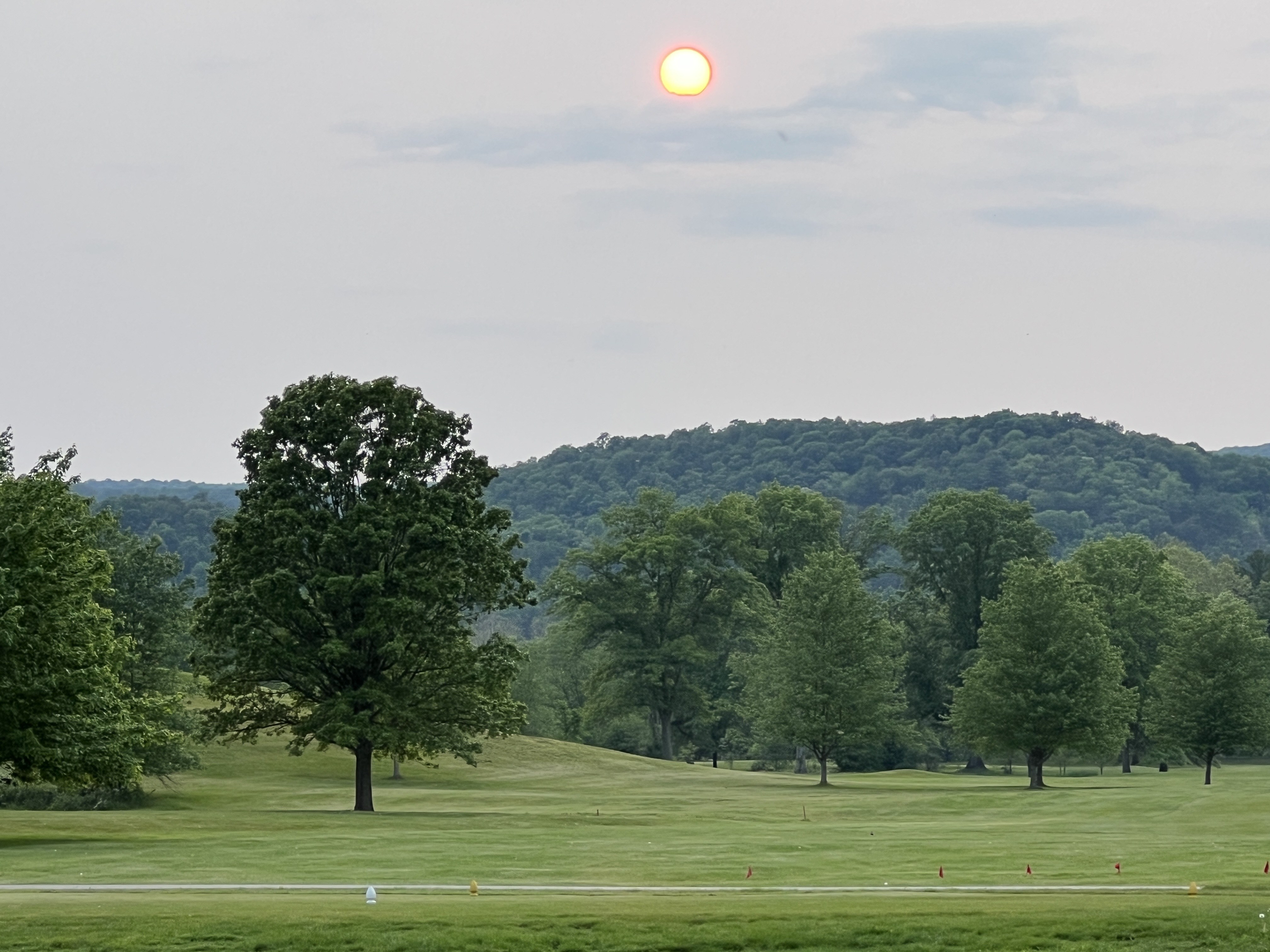 Golf course at golden hour